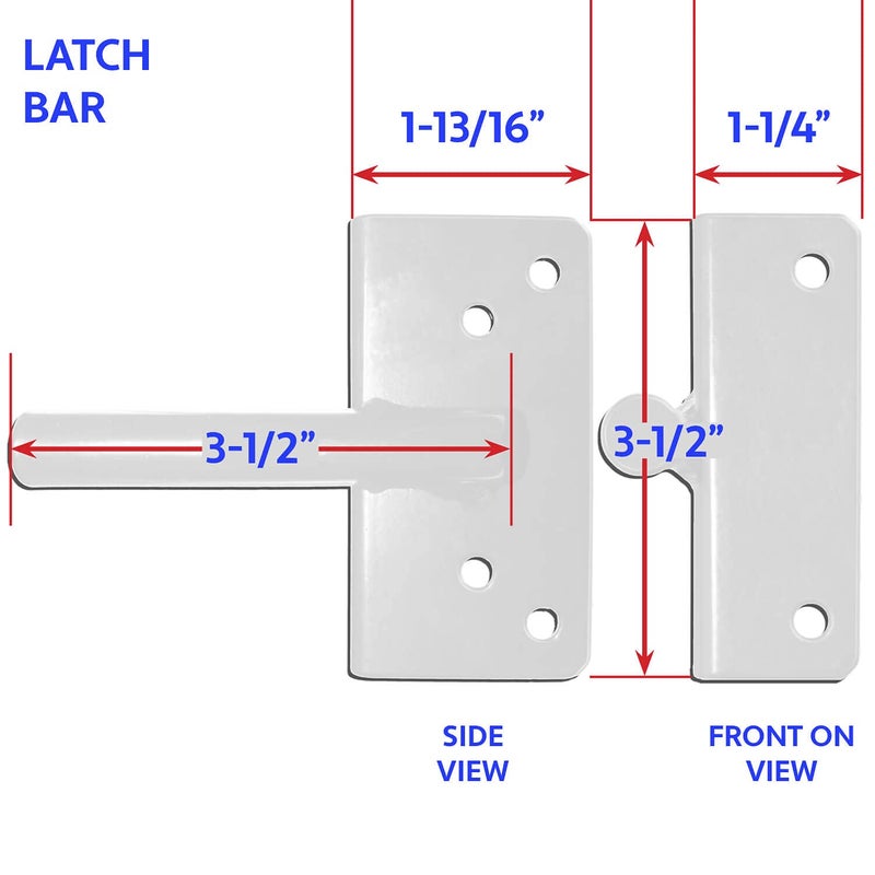 Jake Sales Self Closing Vinyl Fence Gate Single Gate Hardware Kit White (for Vinyl, PVC etc. Fencing) Fence Gate Kit - Single Fence Gate Kit has 2 Hinges and 1 Latch w/Screws (Lockable Both Sides) - Image 4